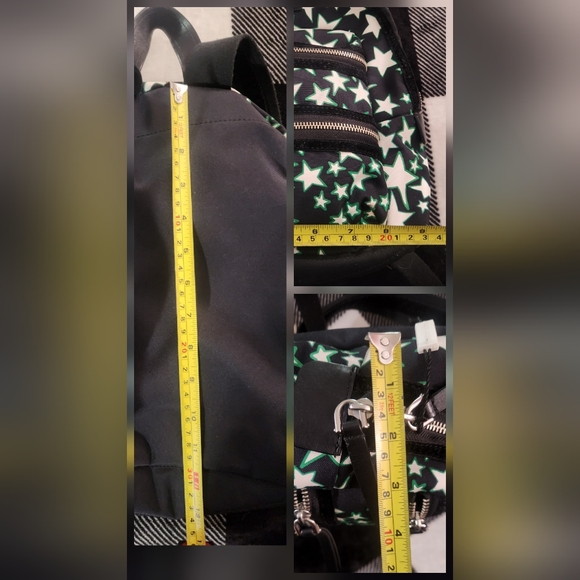 Marc Jacobs Black and Green Star Nylon Mini Backpack - Picture 4 of 9